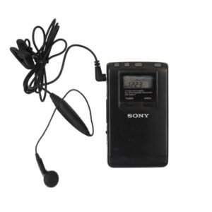 راديو  اف ام واي ام محمول من سوني لون اسود