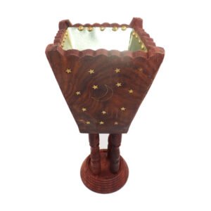 Handmade 4 pillar Stand Wooden Incence Burner
