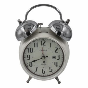 ساعة ومنبه من ديمبل قديمة لون ابيض