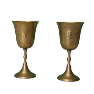 Antique painted cooper cups 2pcs