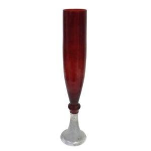 Antique Decoration Blown Red Glass Vase