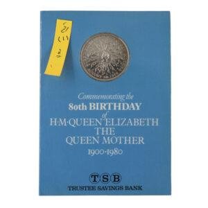 Antique H.M. Queen Elizabeth The Queen Mother 1980 Coin
