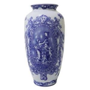 Antique Painted Blue & White Proclelain Jar