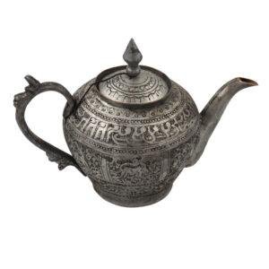 Antique Pots & Pan Middle Eastern Silver Teapot