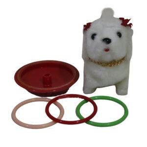 Antique Vintage Toys Elly Lovable Dog Doll & Ring Toss