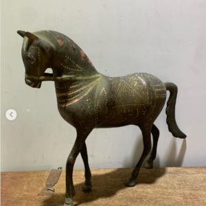 Antique old cooper horse figure big