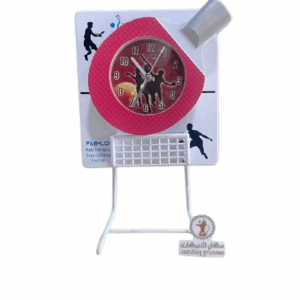 ساعة طاولة على شكل مضرب تنس