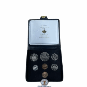 عملات كندا معدنية منت اصدار ١٩٧١ مع الغلاف