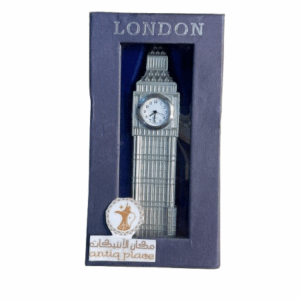 مجسم لبرج بيغ بن في لندن مدمج فيه ساعة صغيرة شغالة % 100 ارتفاعه 15 سم