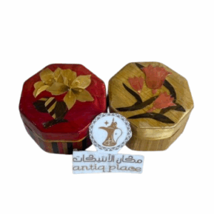 بوكسين خشب مخزنين بحالة ممتازة مناسب للعرض والديكور والاستخدام العرض 5 سم